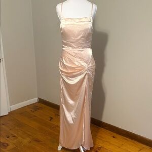 Elegant Champagne Evening Gown